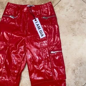 High waisted straight legged